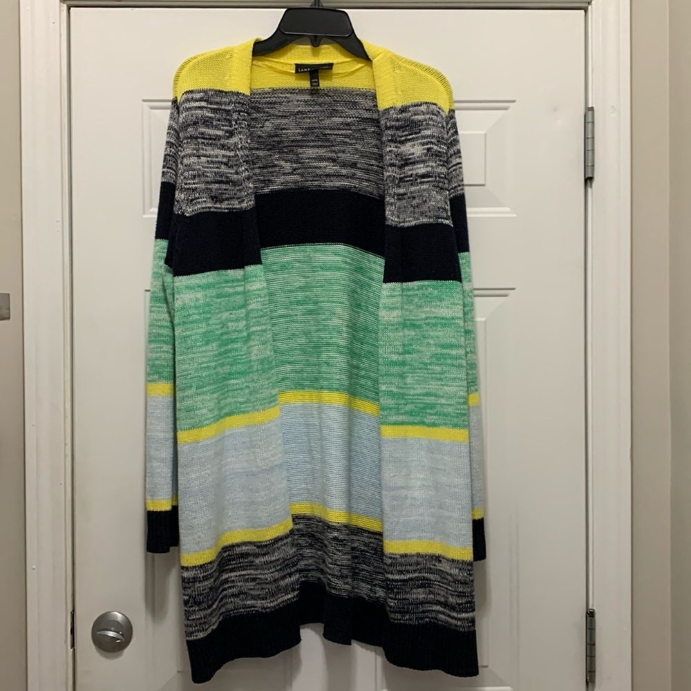 Lane Bryant Multicolor Striped Cardigan